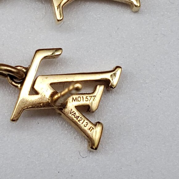 Louis Vuitton Metal Pearl Louisa Drop Earrings in gold-tone metal w/faux pearl - Picture 7 of 12